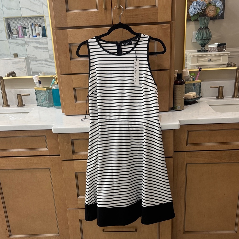 Black and White Striped Dress